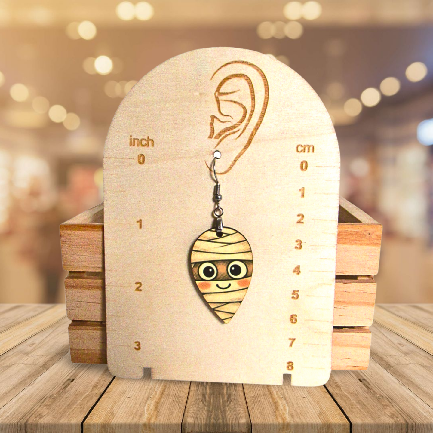 Reverse Teardrop Shaped Sublimated Earrings 1.5 inch