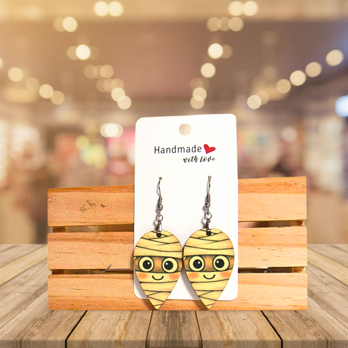 Reverse Teardrop Shaped Sublimated Earrings 1.5 inch