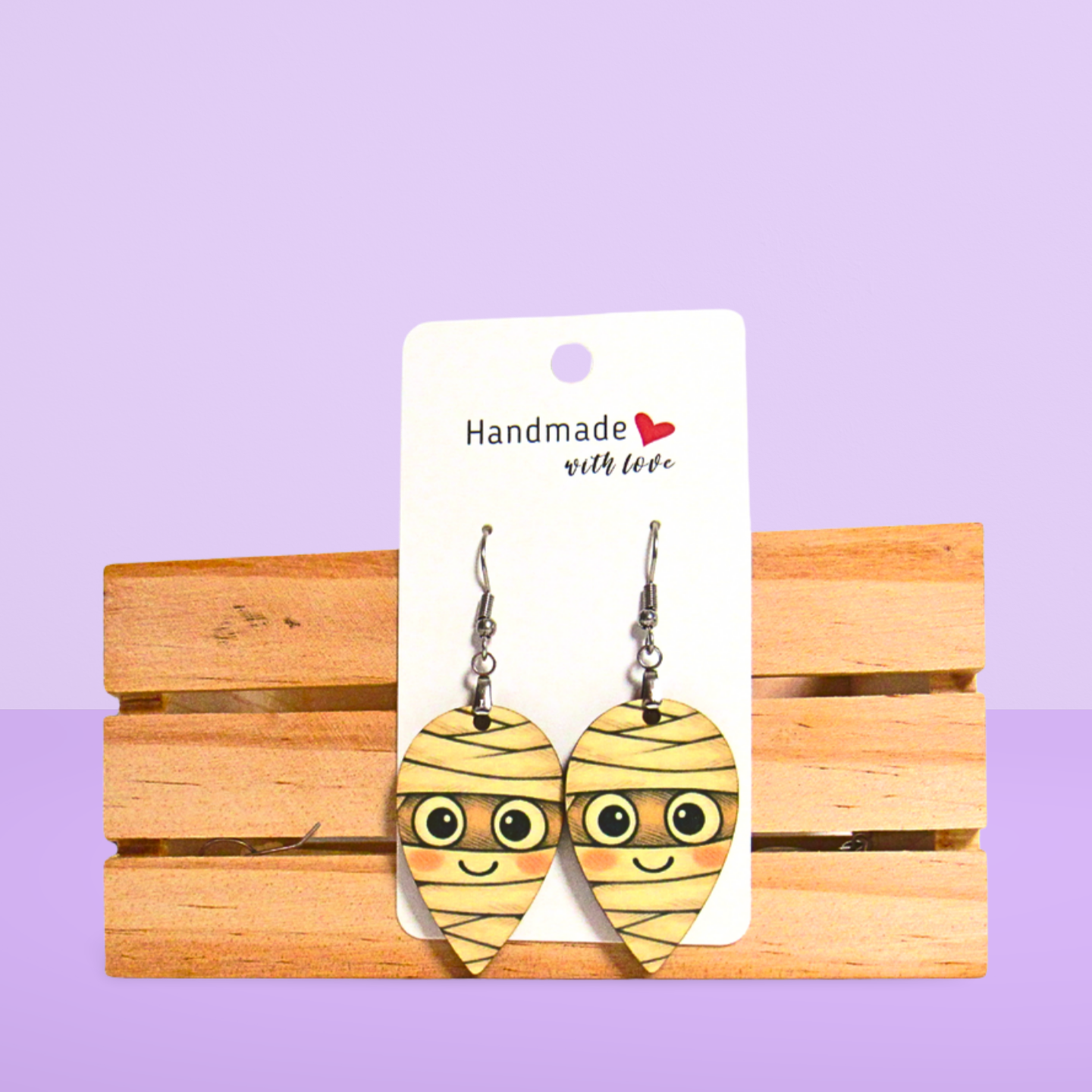 Reverse Teardrop Shaped Sublimated Earrings 1.5 inch