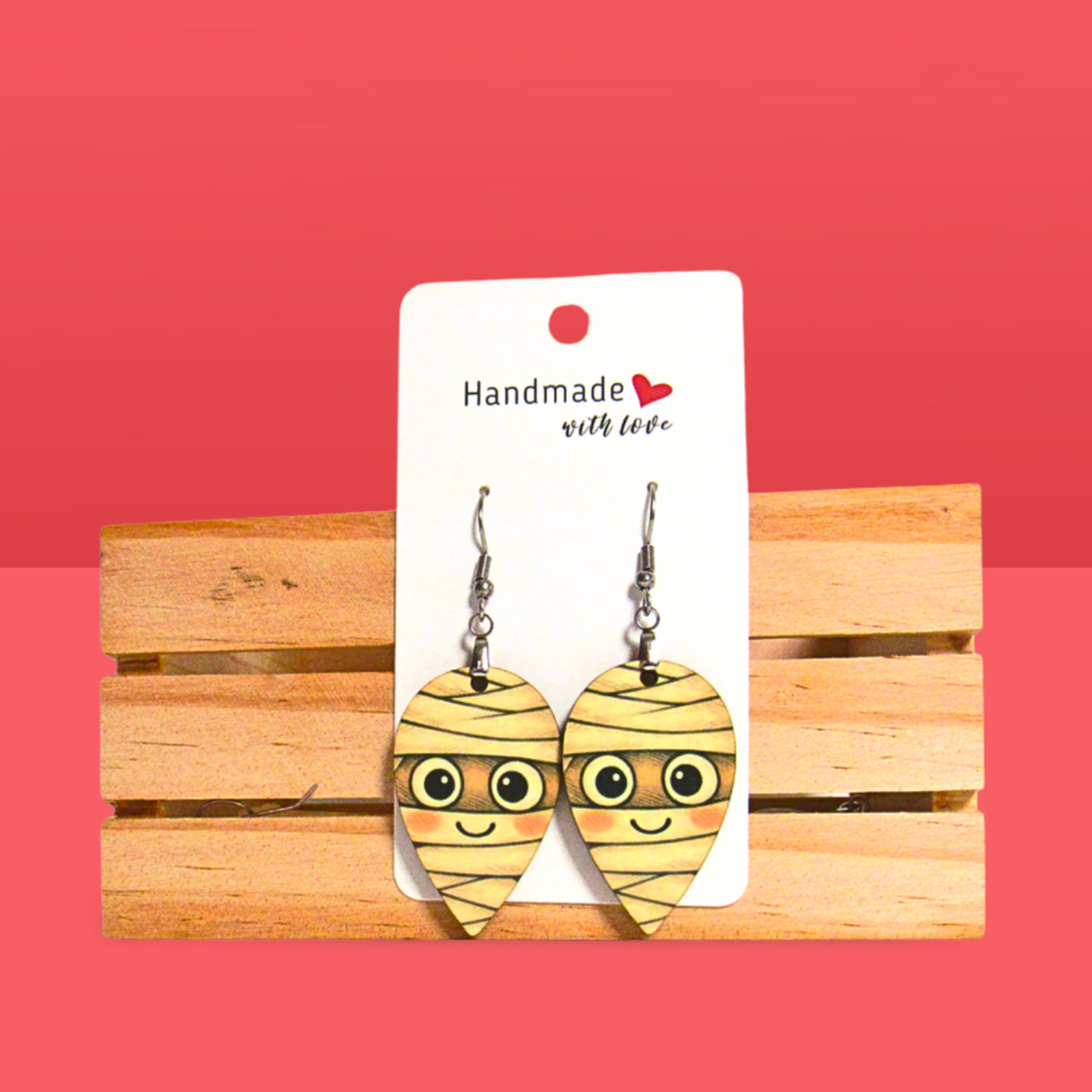 Reverse Teardrop Shaped Sublimated Earrings 1.5 inch