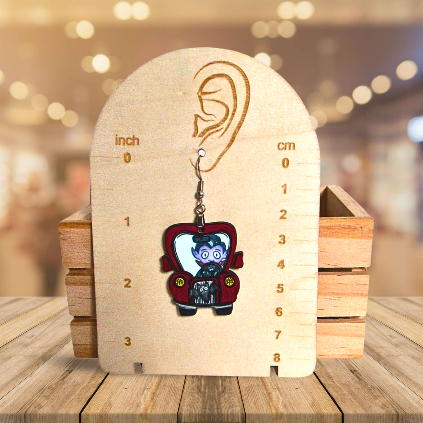 Truck Shaped Sublimated Earring