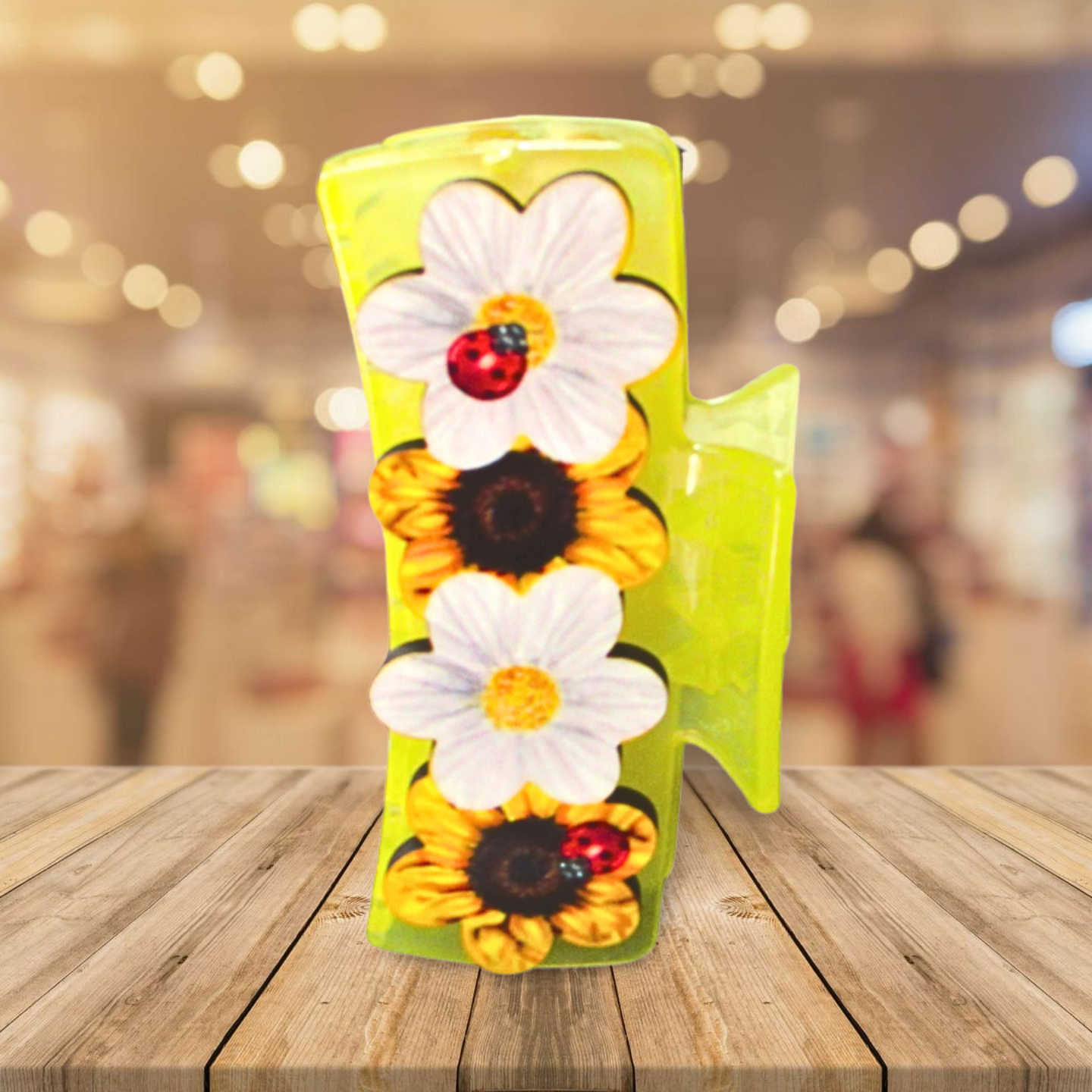 Large Flower Shaped Sublimated Hair Clip