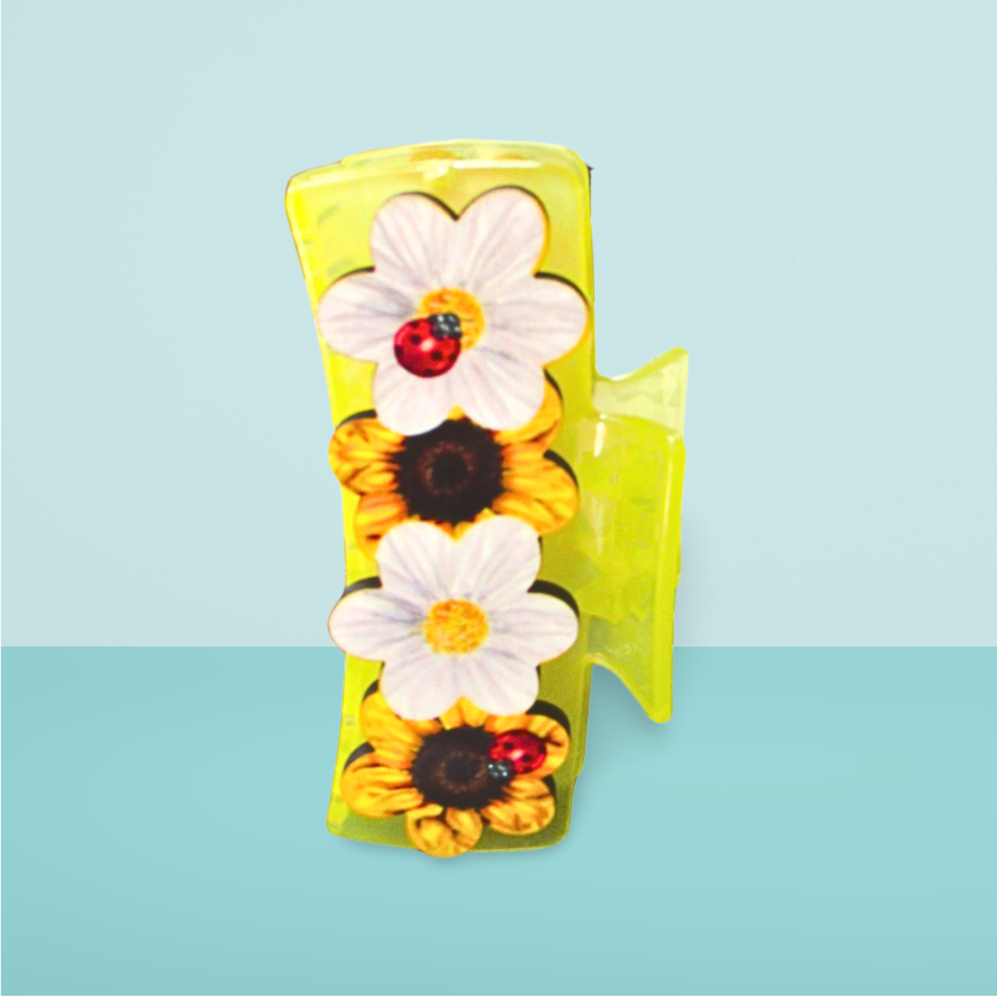 Large Flower Shaped Sublimated Hair Clip