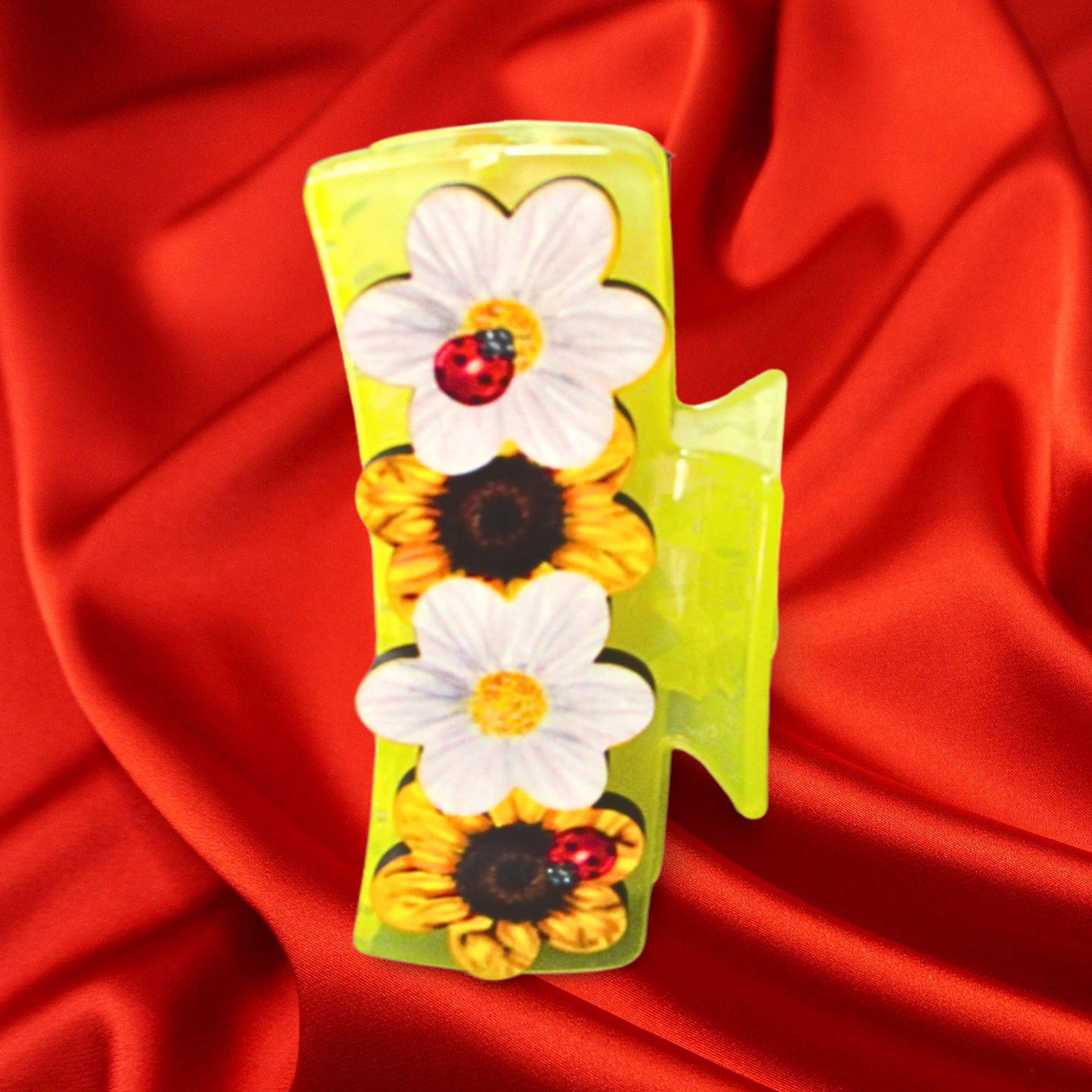 Large Flower Shaped Sublimated Hair Clip