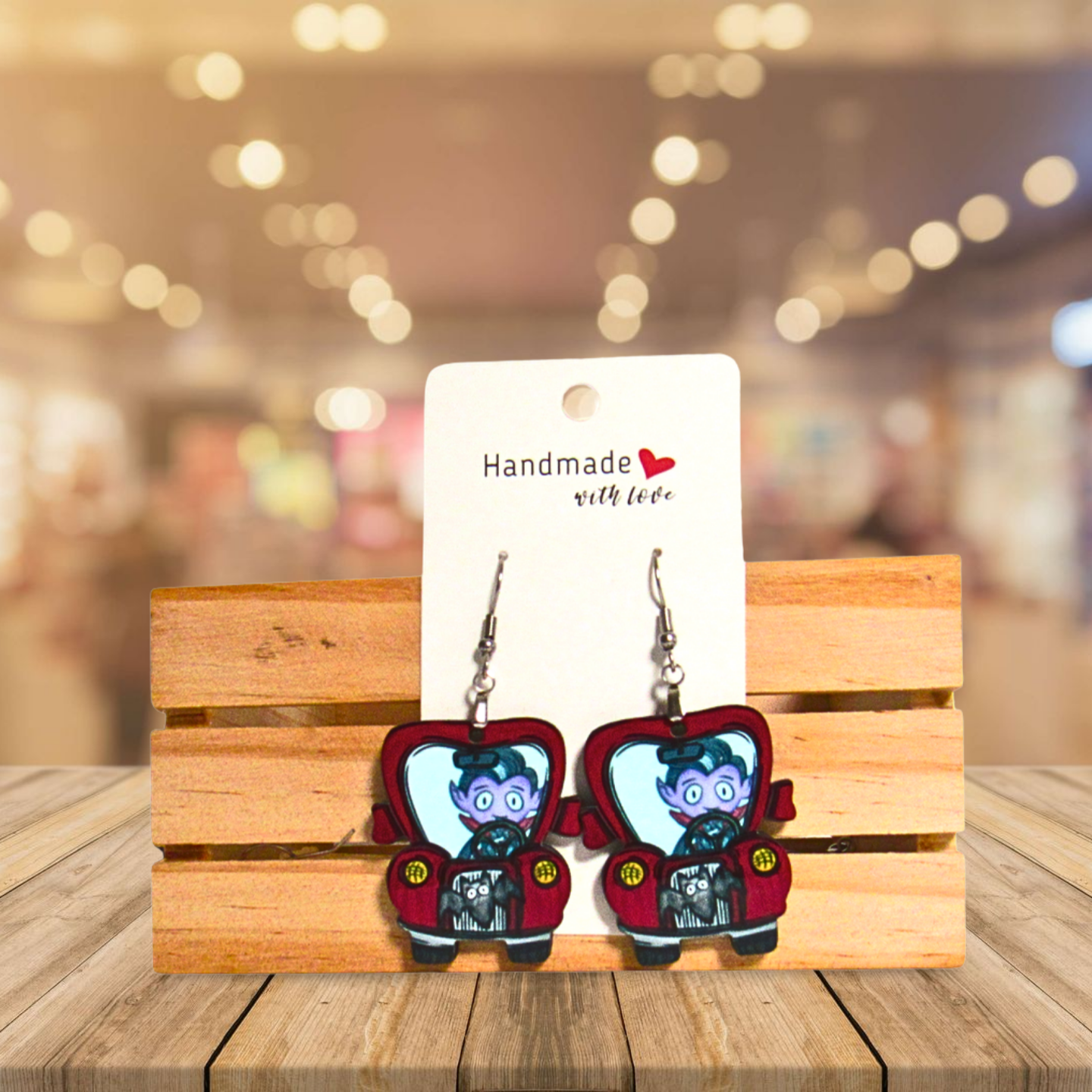 Truck Shaped Sublimated Earring