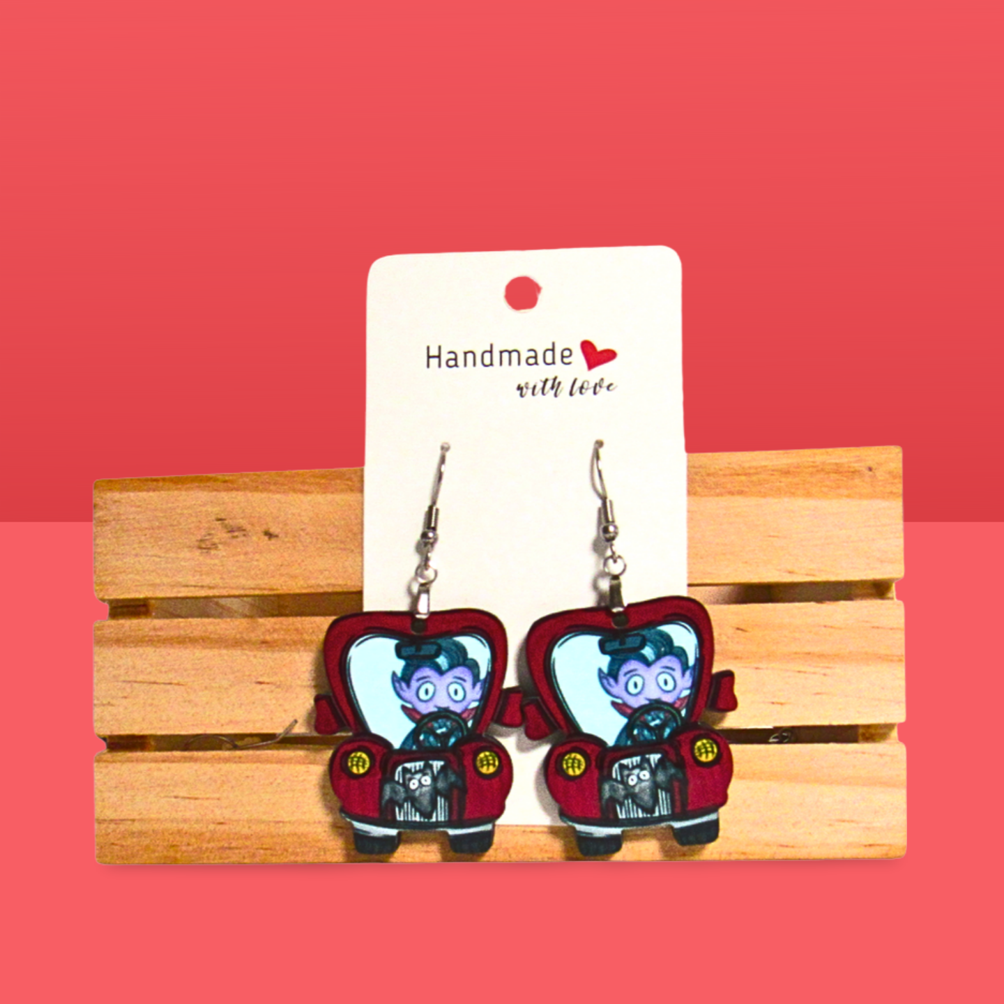 Truck Shaped Sublimated Earring