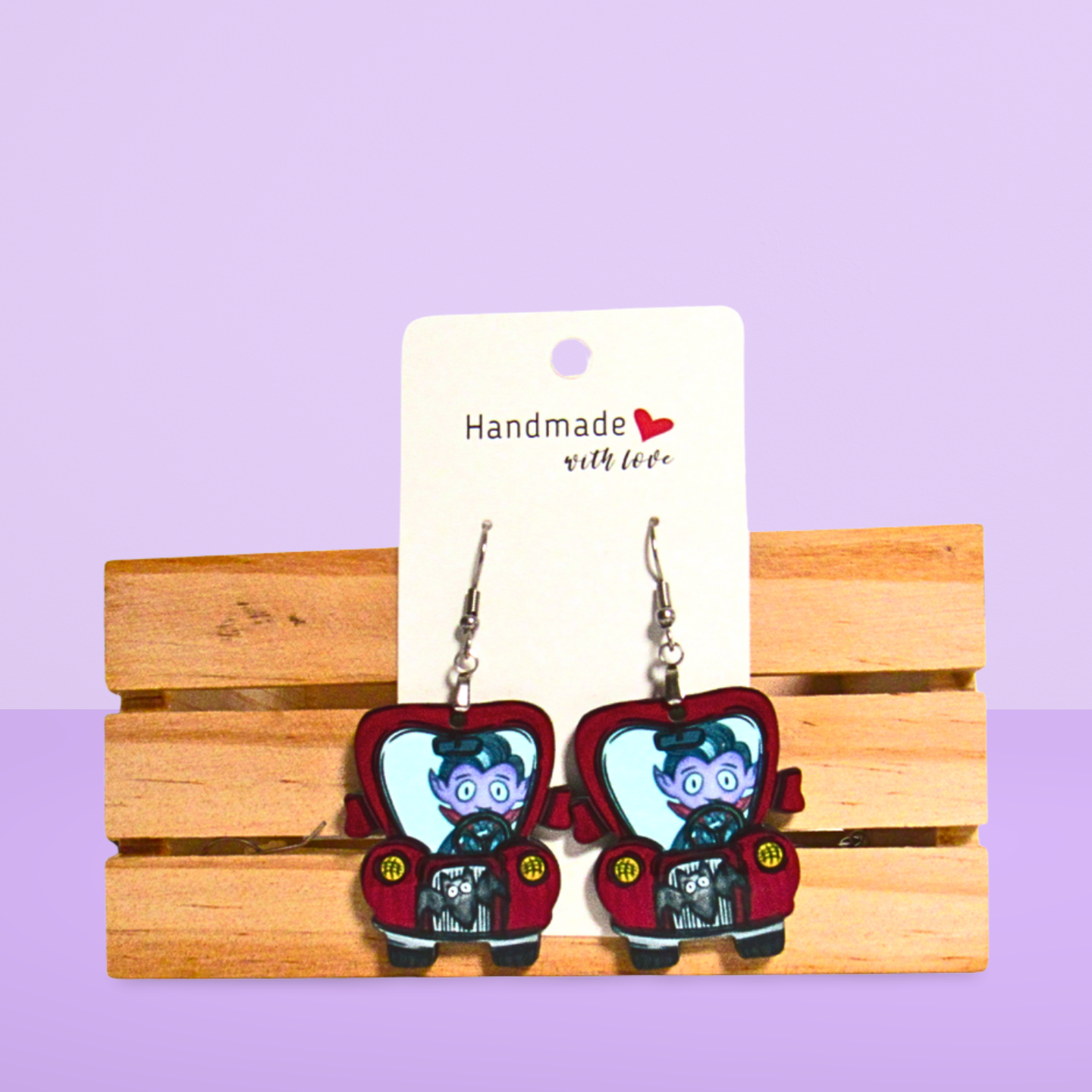 Truck Shaped Sublimated Earring