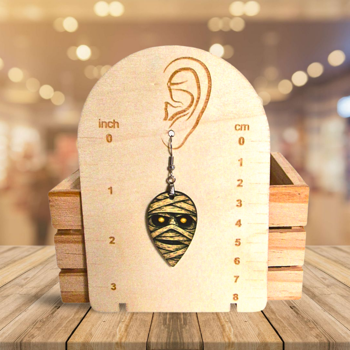 Reverse Teardrop Shaped Sublimated Earrings