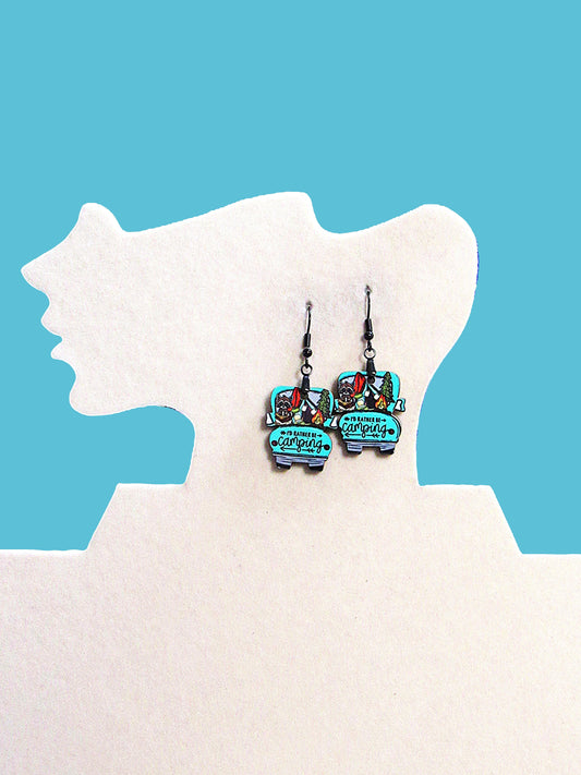 Truck Shaped Sublimated Earring 1 inch