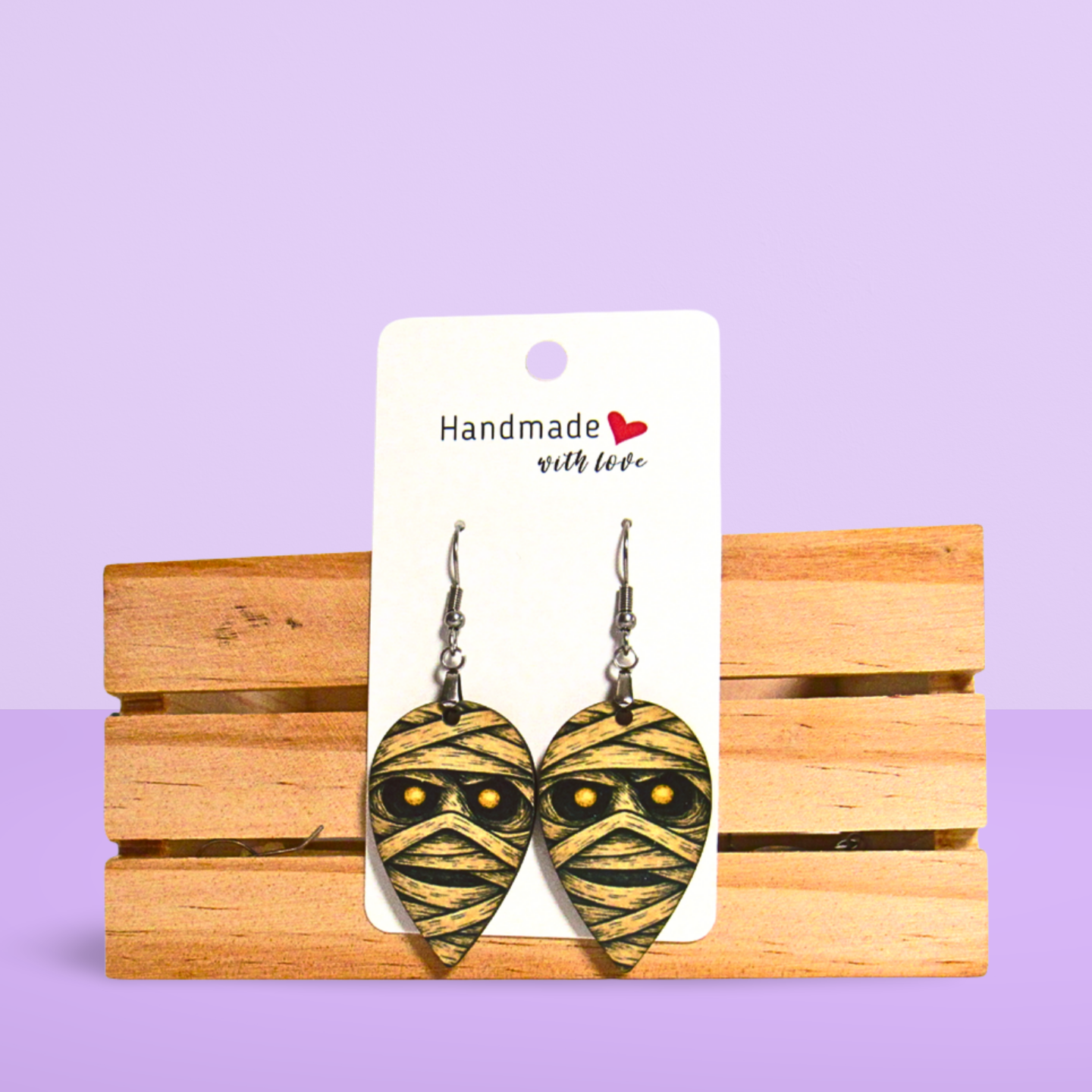 Reverse Teardrop Shaped Sublimated Earrings