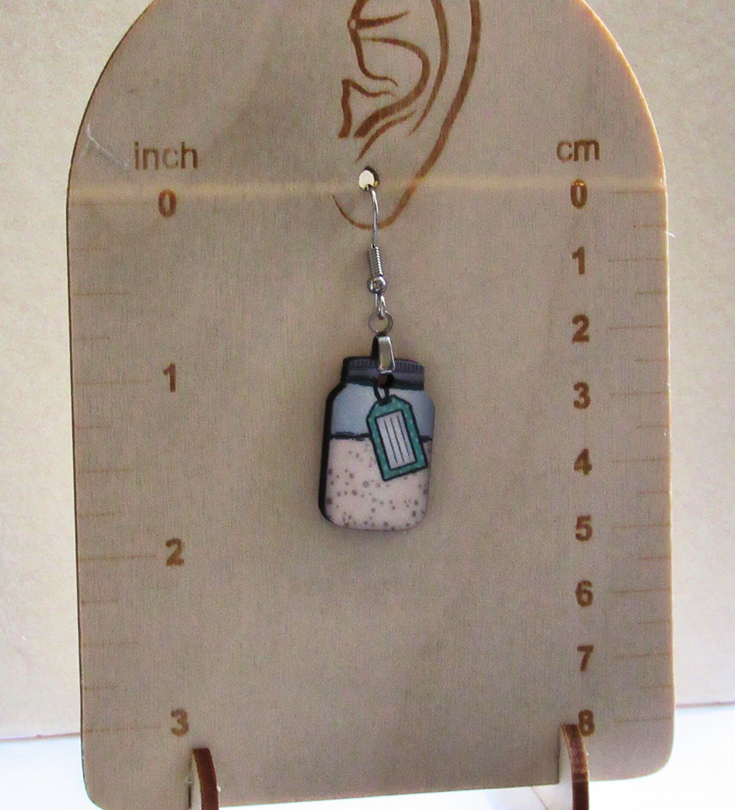 Mason Jar Shaped Sublimated Earrings 1 inch