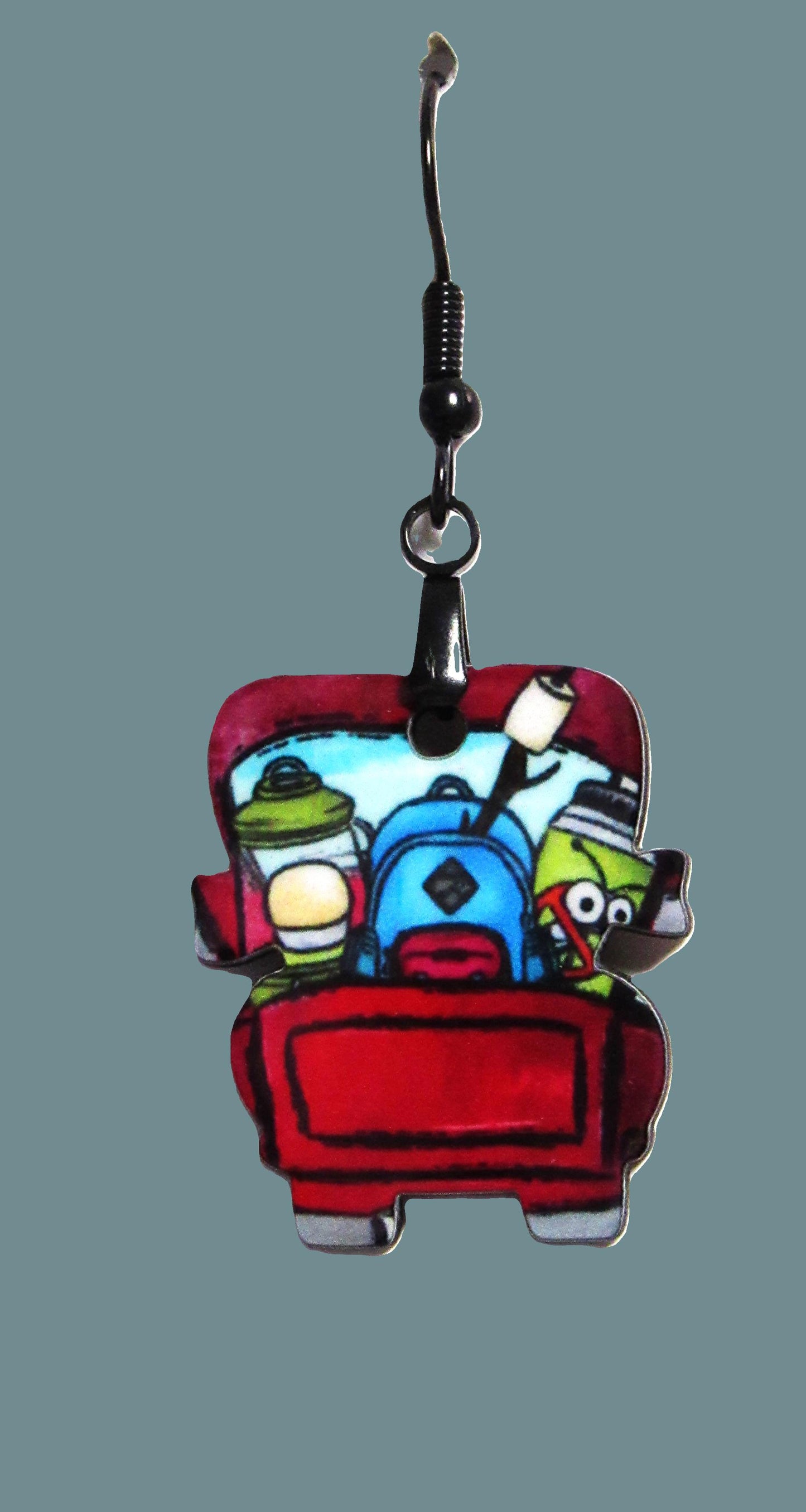 Truck Shaped Sublimated Earring 1 inch