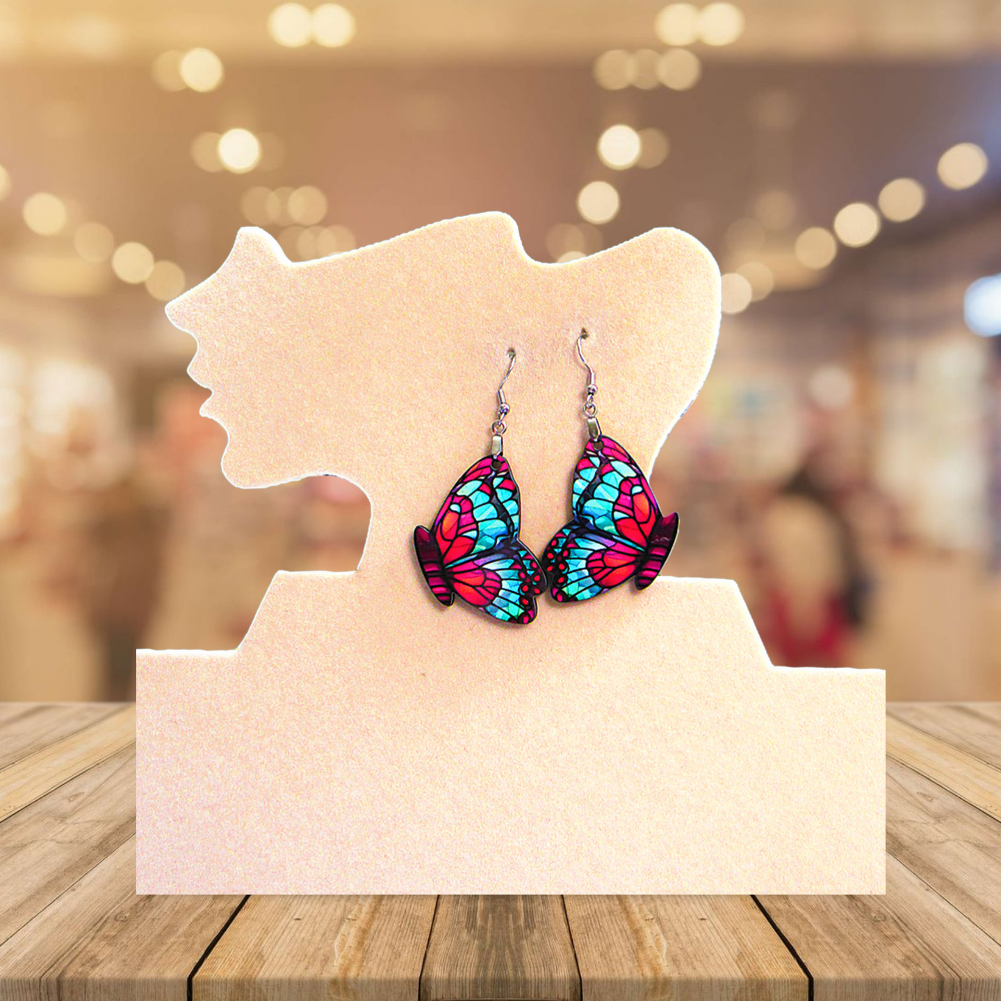Butterfly Shaped Sublimated Earrings