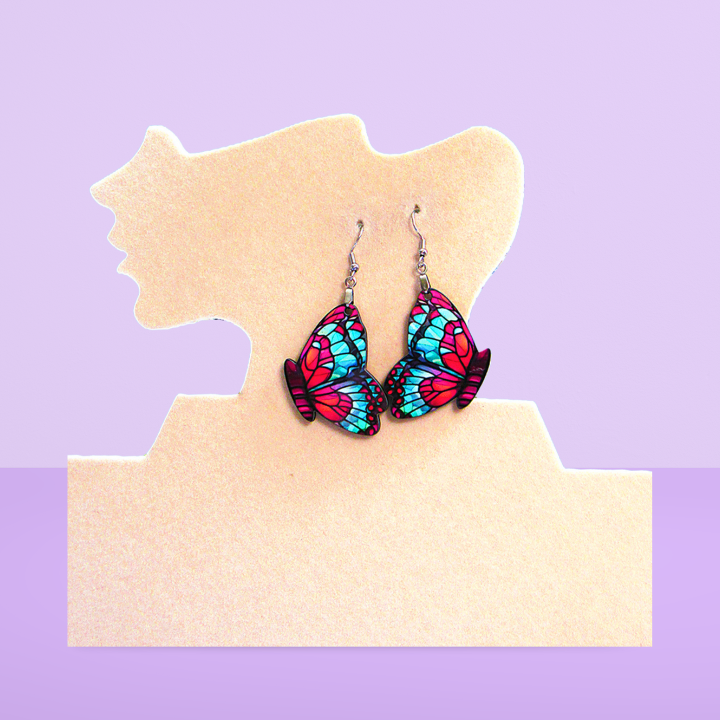 Butterfly Shaped Sublimated Earrings
