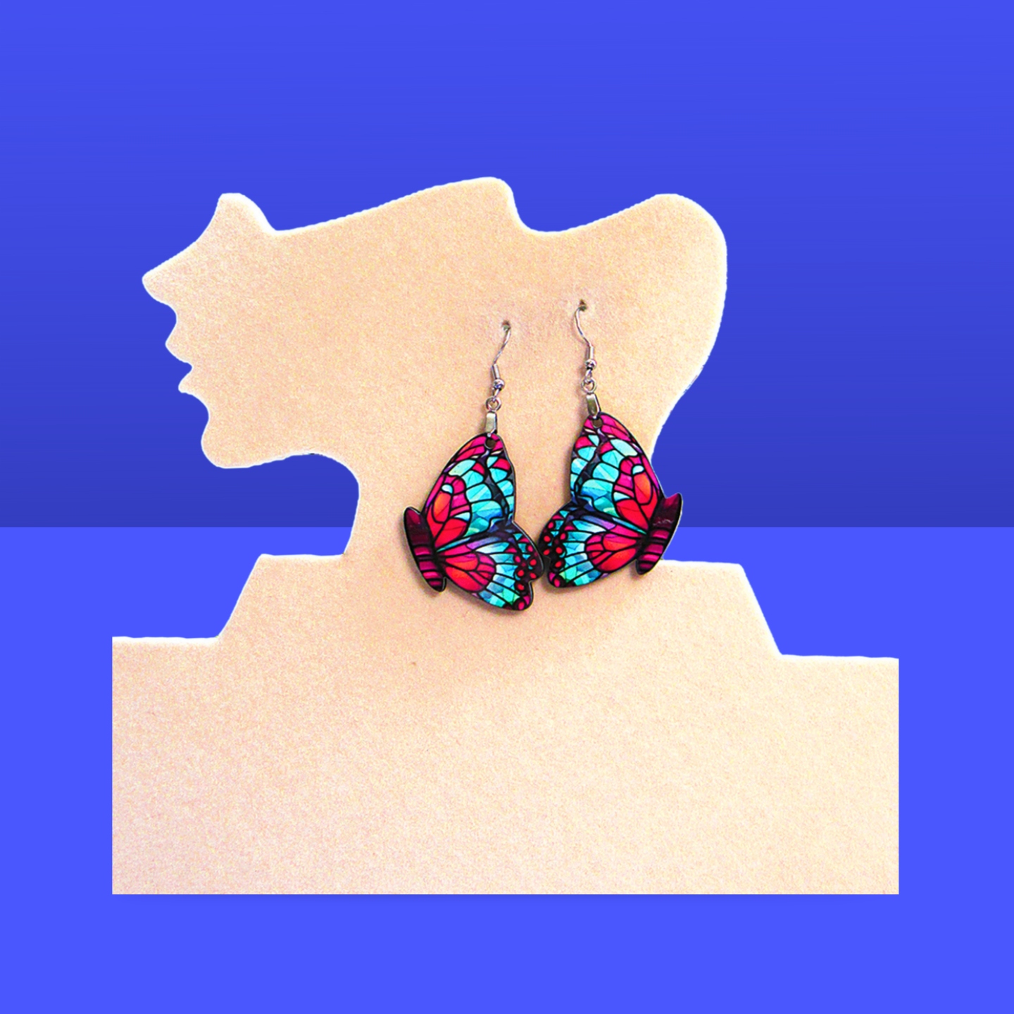 Butterfly Shaped Sublimated Earrings