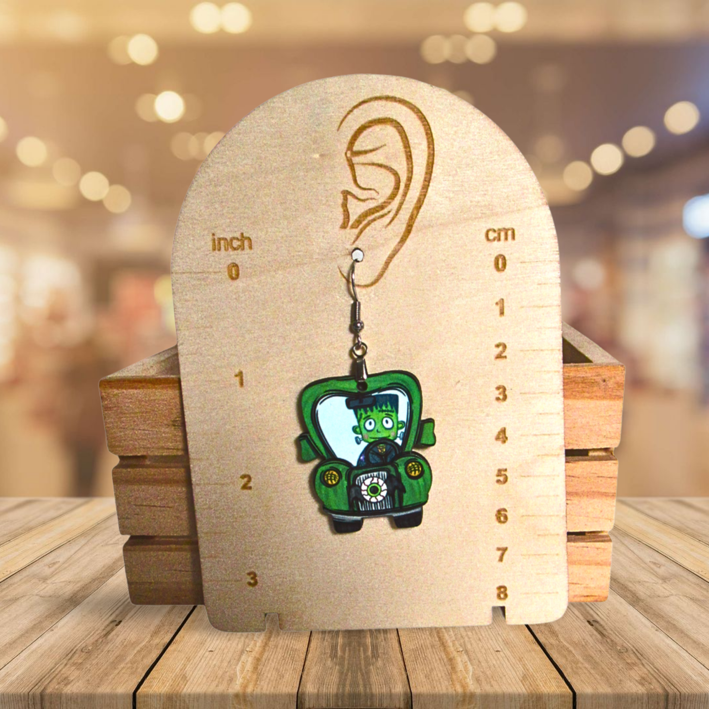 Truck Shaped Sublimated Earring