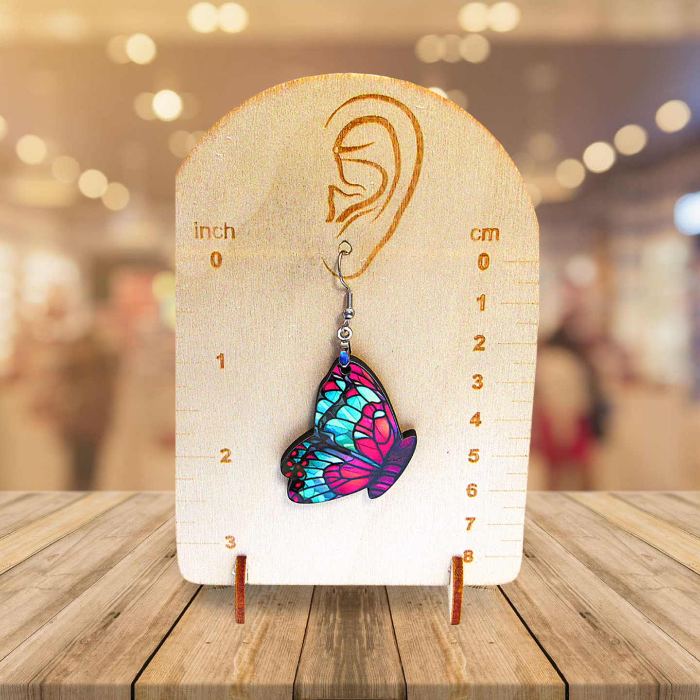 Butterfly Shaped Sublimated Earrings