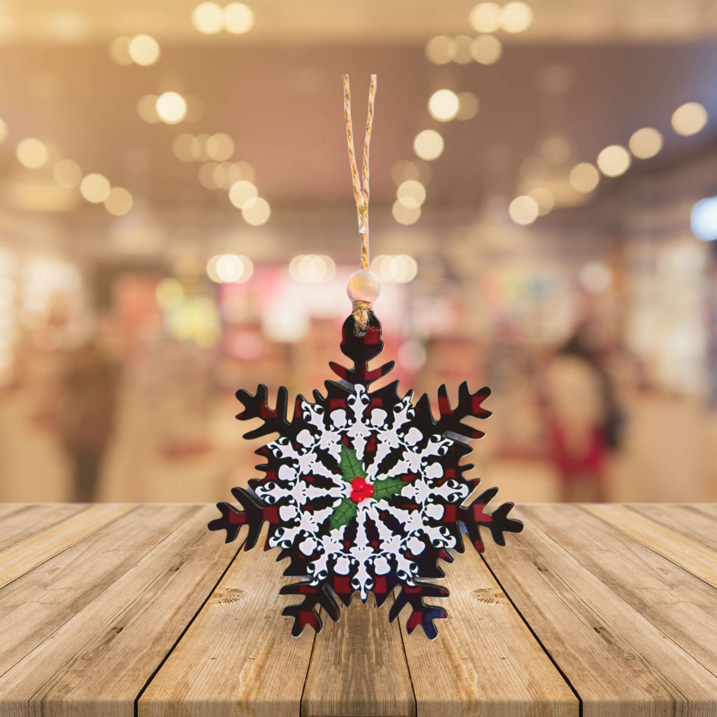 Snowflake Shaped Sublimated Ornament