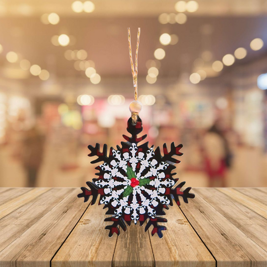 Snowflake Shaped Sublimated Ornament