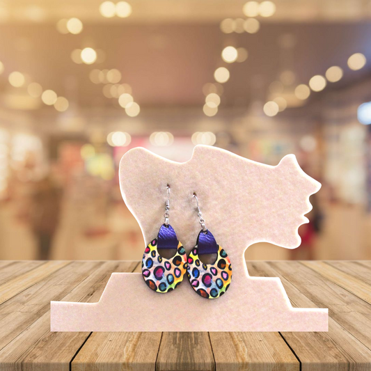 Boho Oval Shaped Sublimated Earring