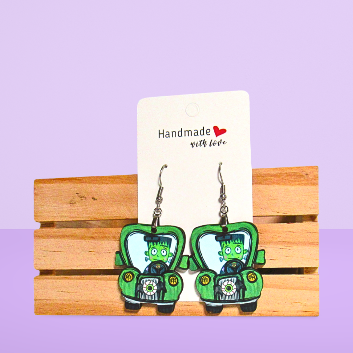 Truck Shaped Sublimated Earring