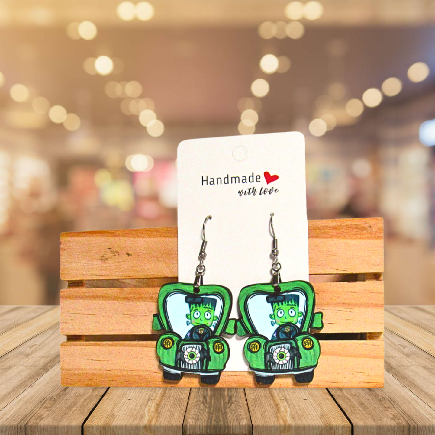 Truck Shaped Sublimated Earring