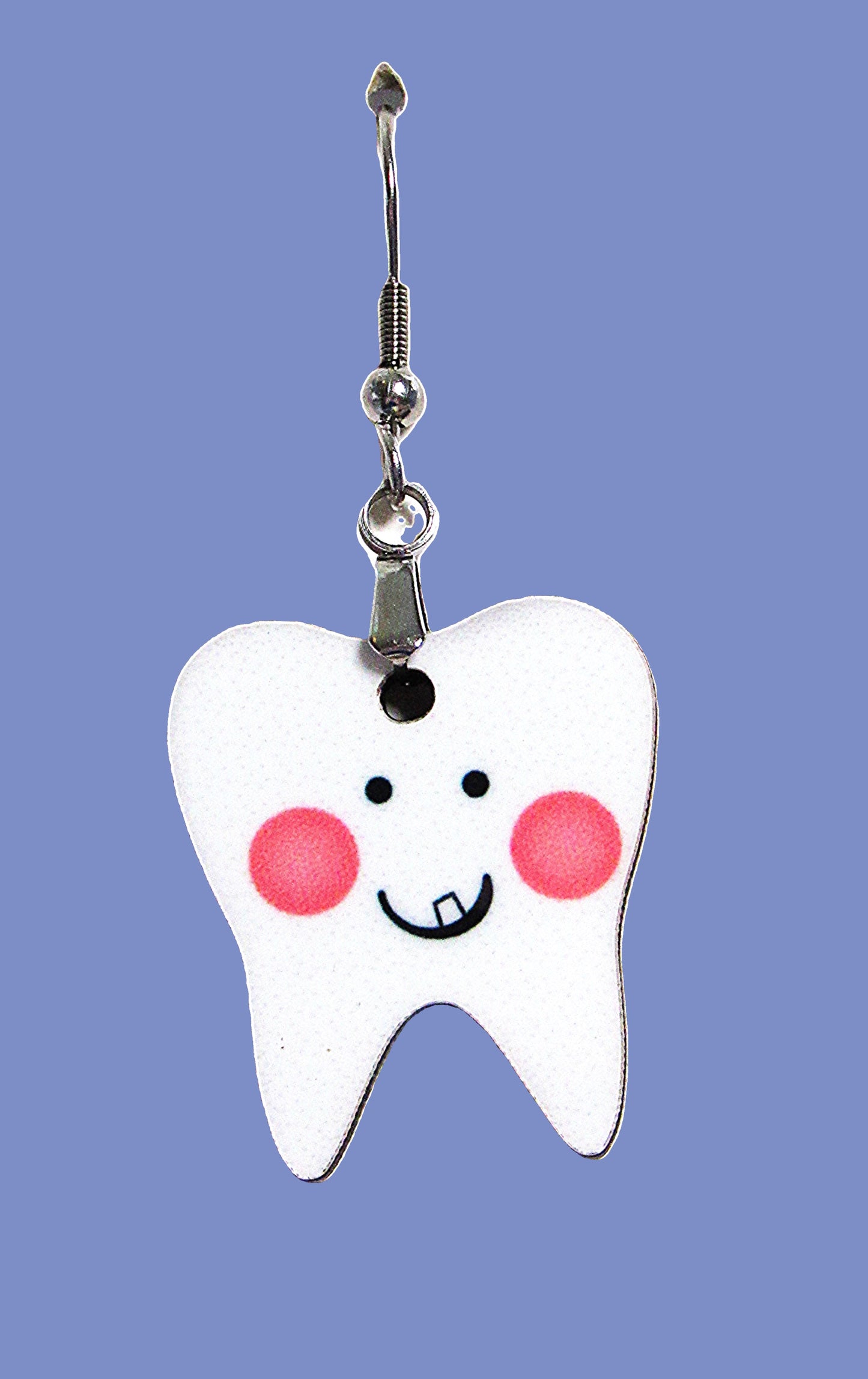 Tooth Shaped Sublimated 1 inch Earrings