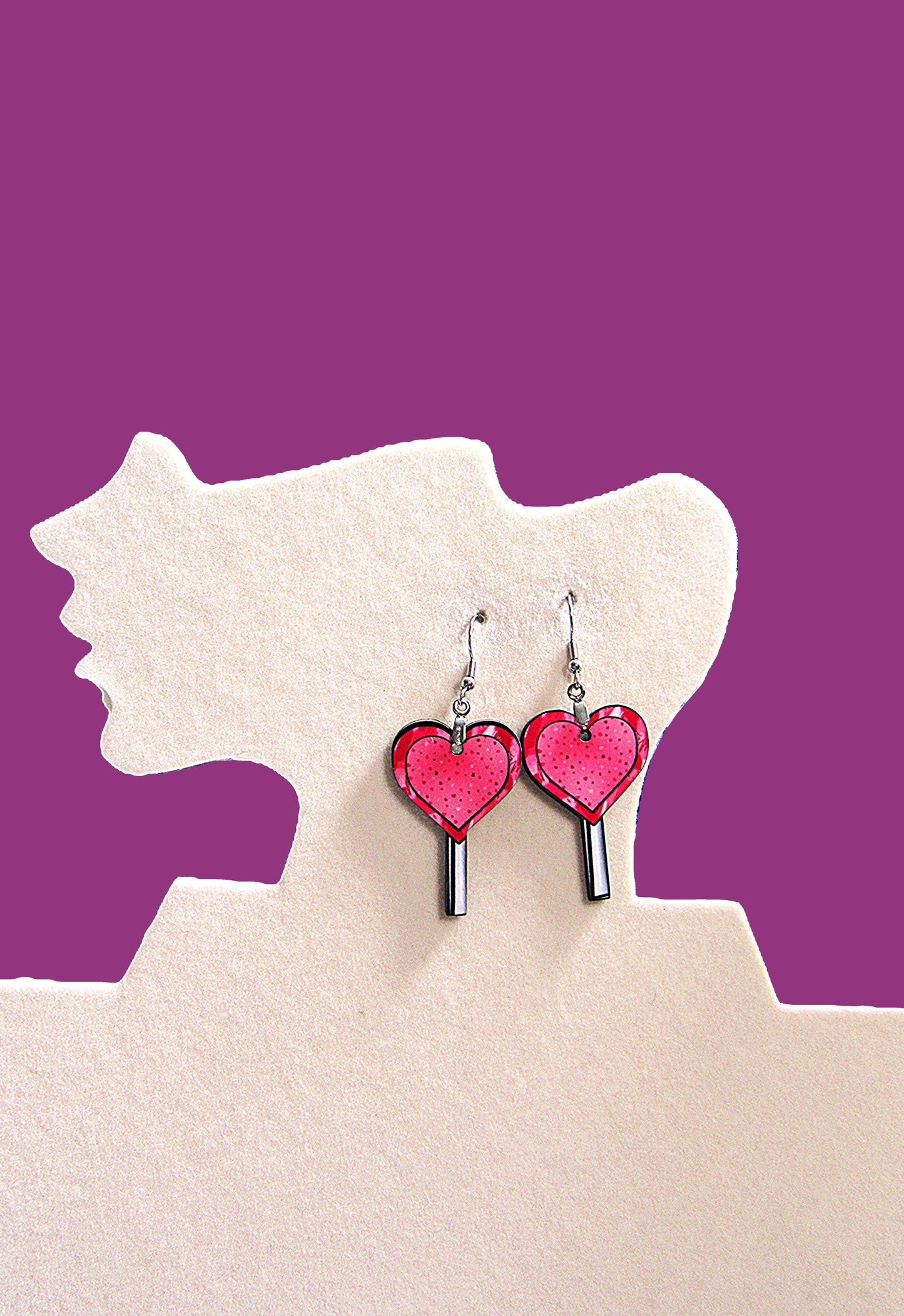 Sucker Shaped Sublimated Earrings