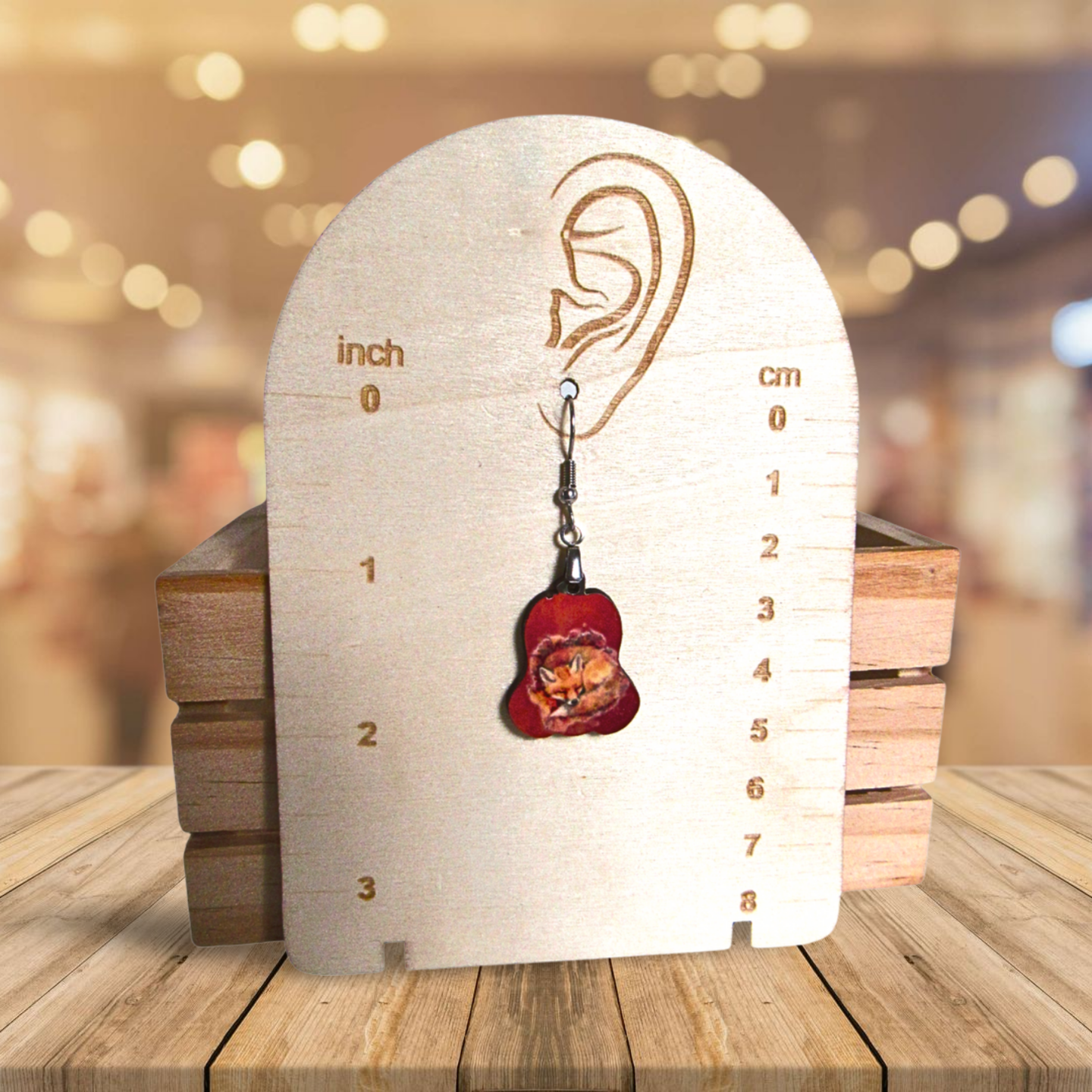 Lumpy Pumpkin Shaped Sublimated Earrings 1 inch