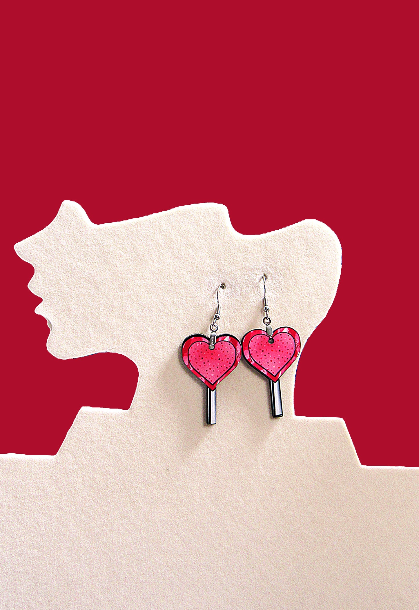 Sucker Shaped Sublimated Earrings