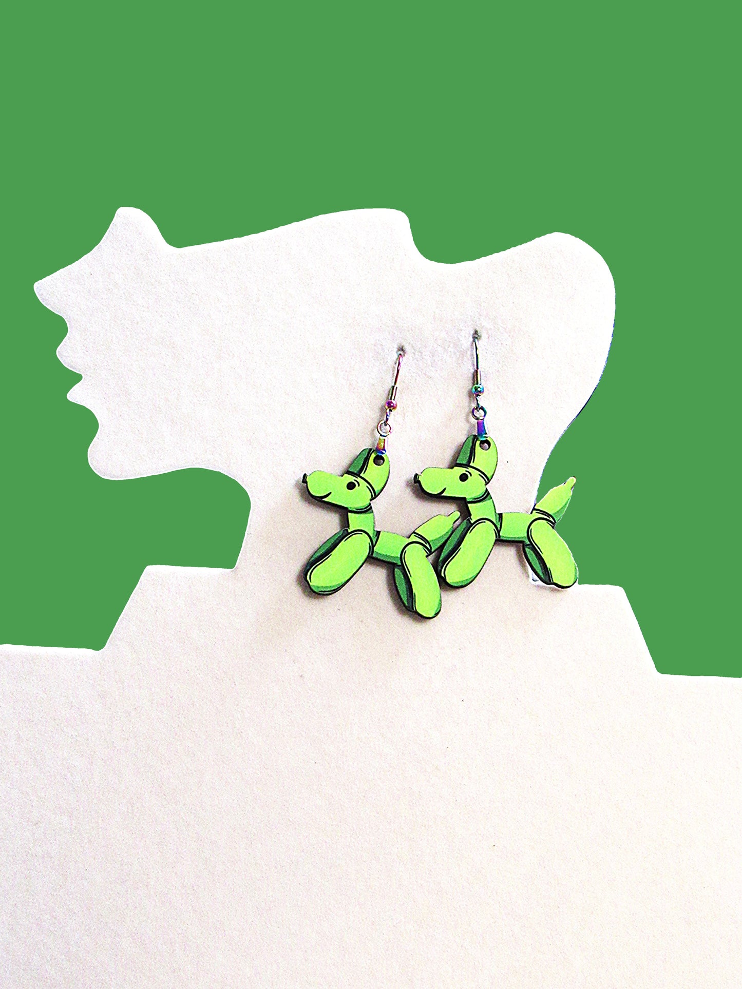 Dog Balloon Shaped Sublimated Earrings 1 inch