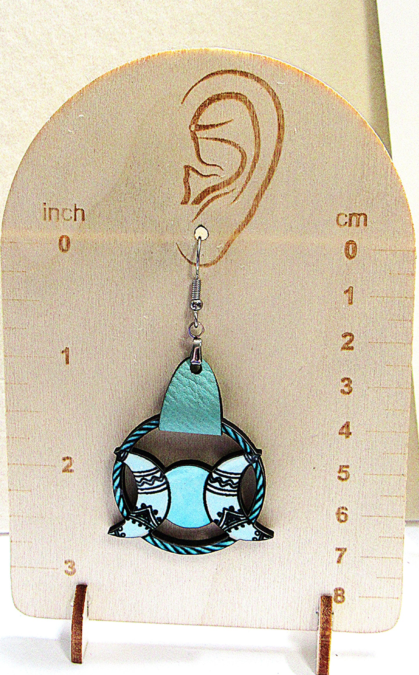 Faux Leather Celestial Sublimated Earrings