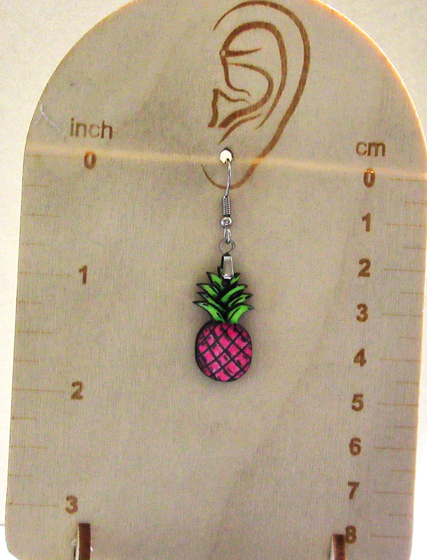 Pineapple Shaped Sublimated Earrings 1 inch