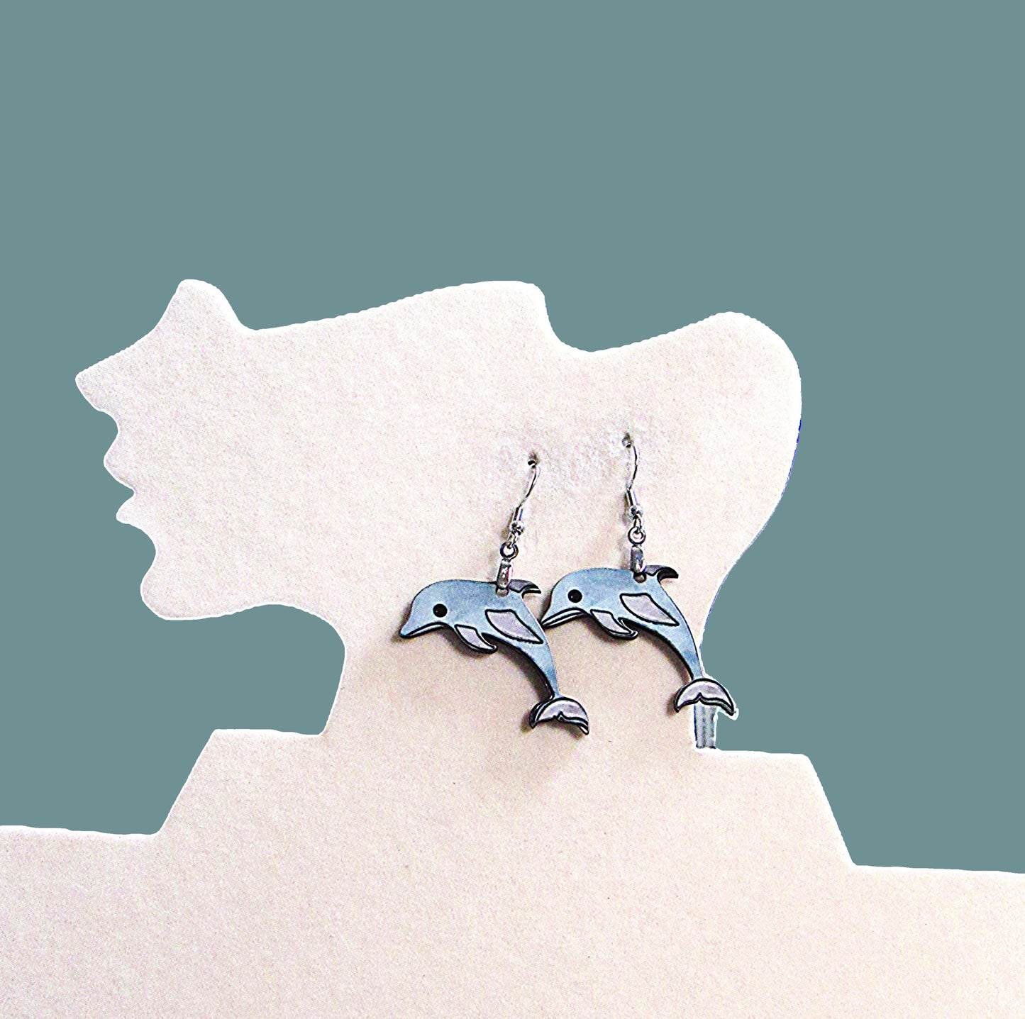 Dolphin Shaped Sublimated Earrings
