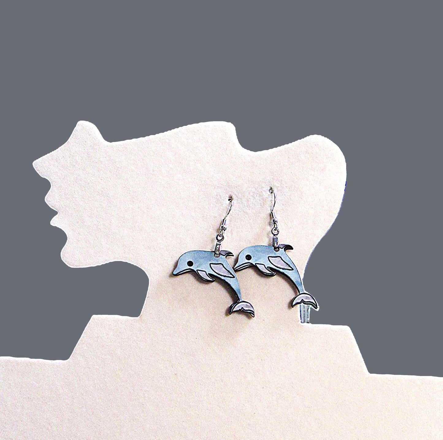 Dolphin Shaped Sublimated Earrings