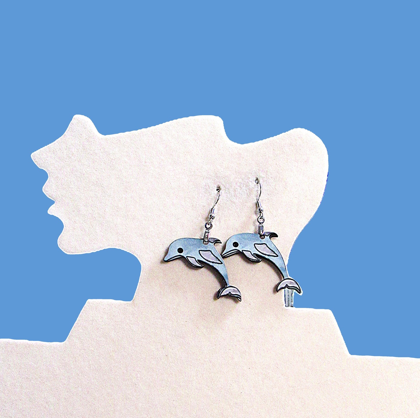 Dolphin Shaped Sublimated Earrings