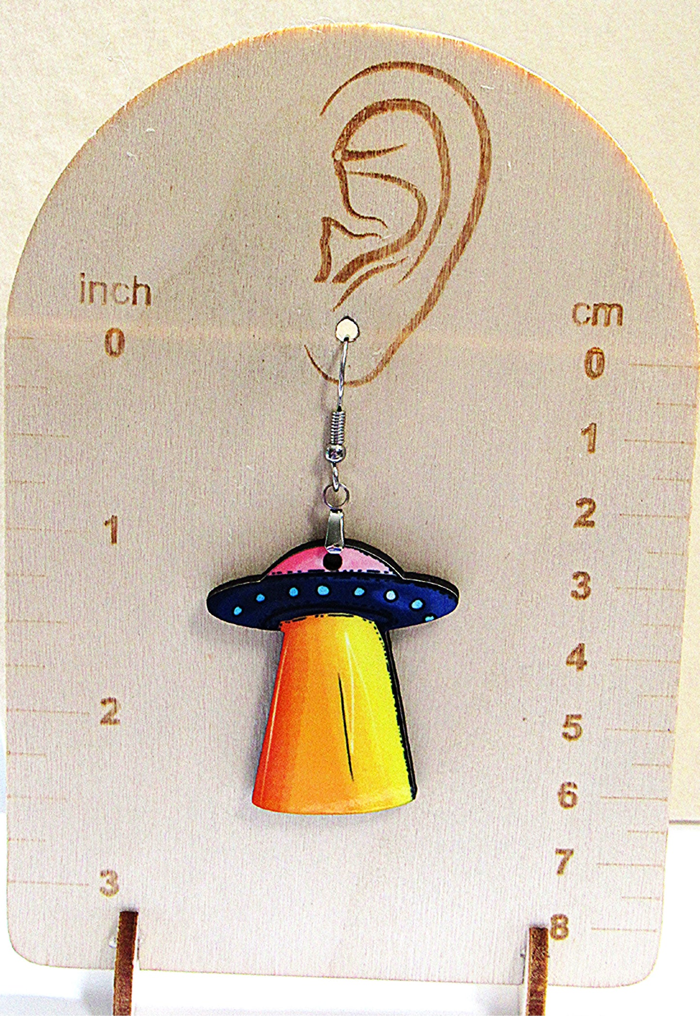 UFO Shaped Sublimated Earrings