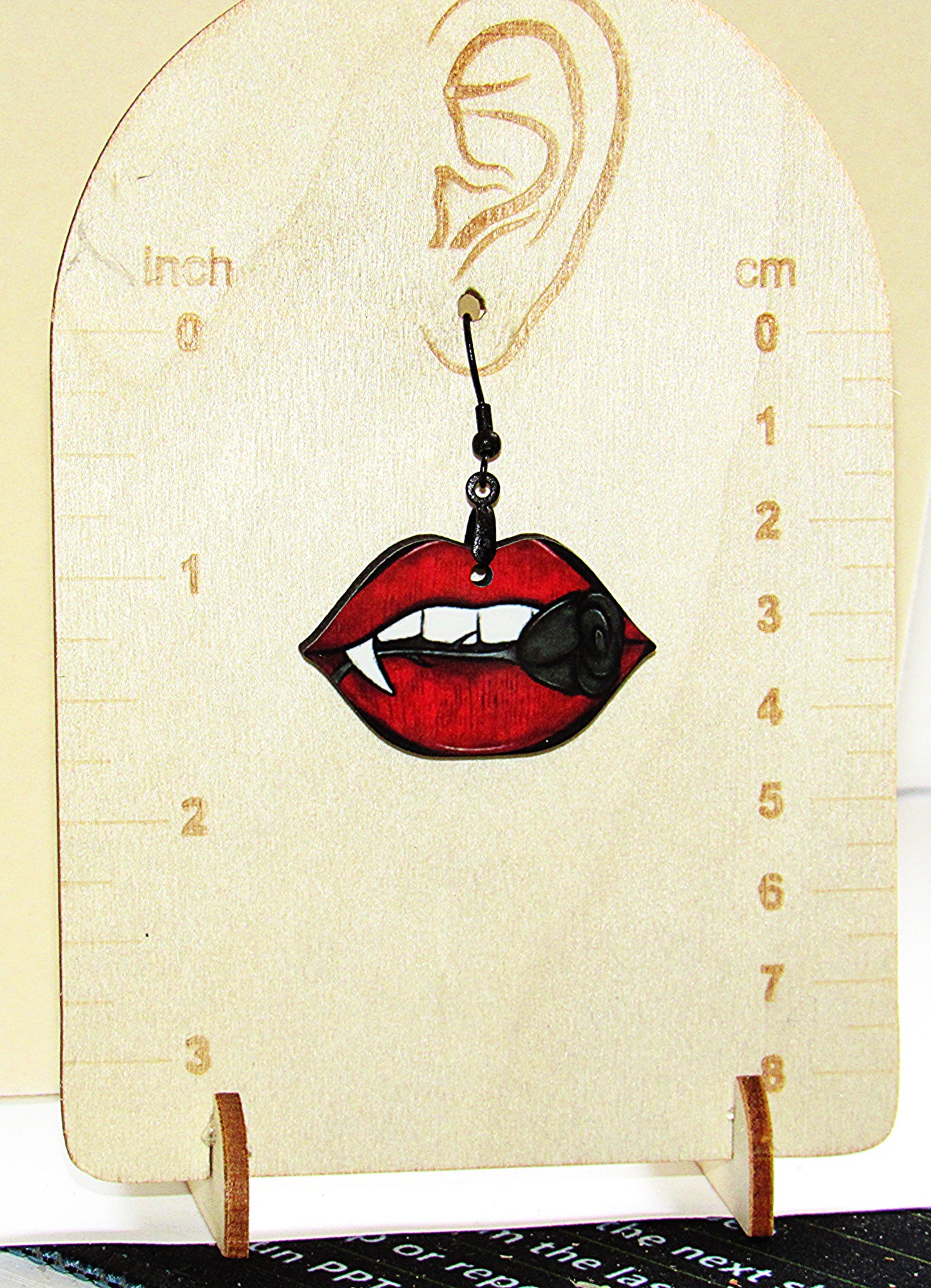 Lip Shaped Sublimated Earrings 1.5 inch