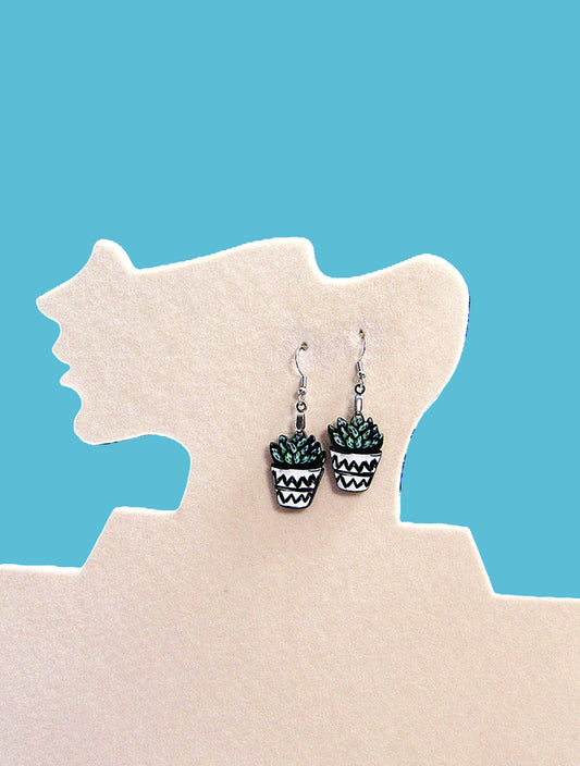 Succulent Shaped Sublimated Earrings