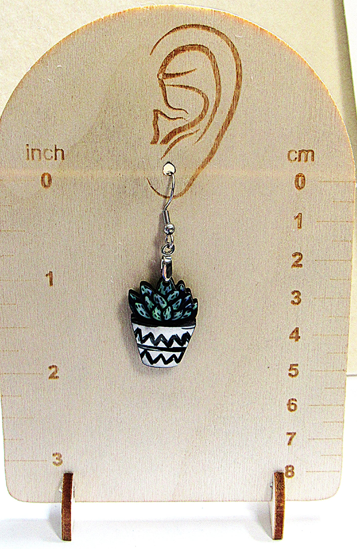 Succulent Shaped Sublimated Earrings