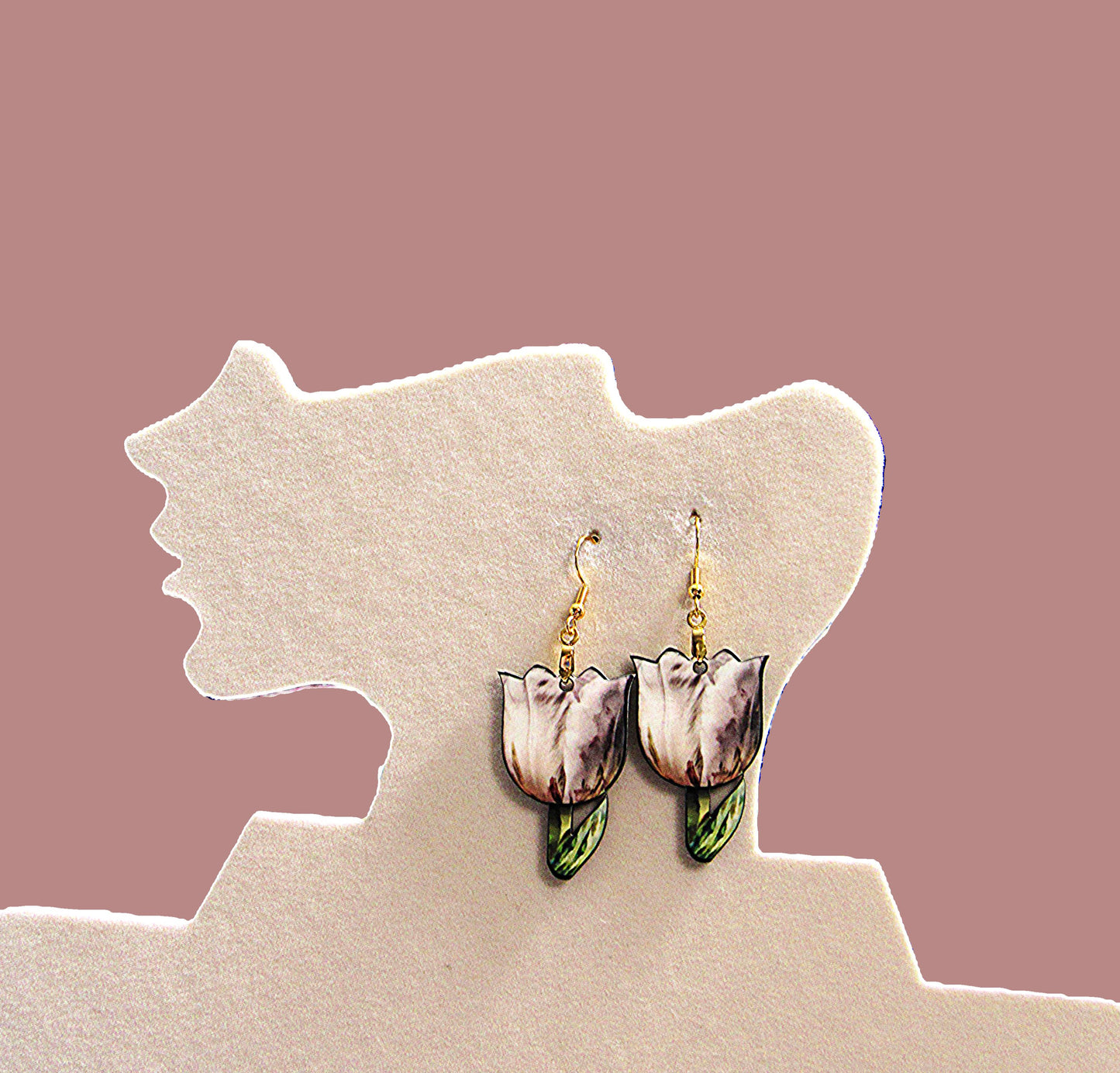 Tulip Shaped Sublimated Earrings