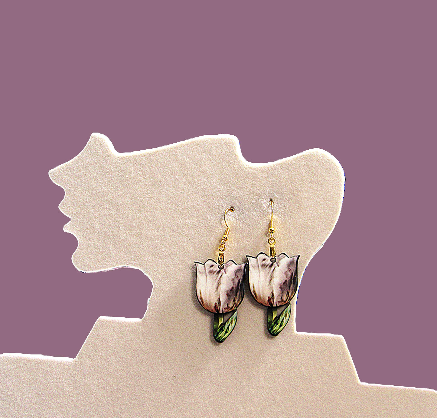 Tulip Shaped Sublimated Earrings