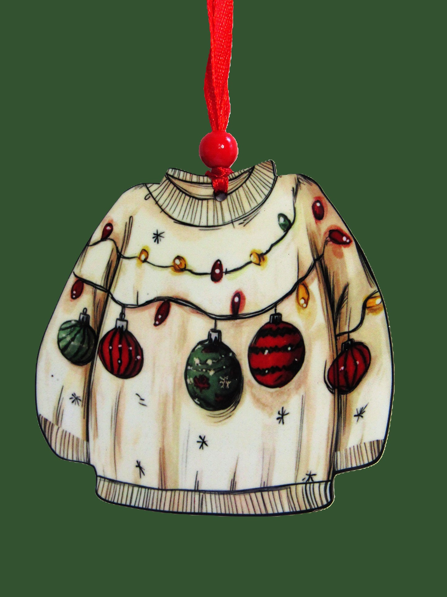 Sweater Shaped Sublimated Ornament