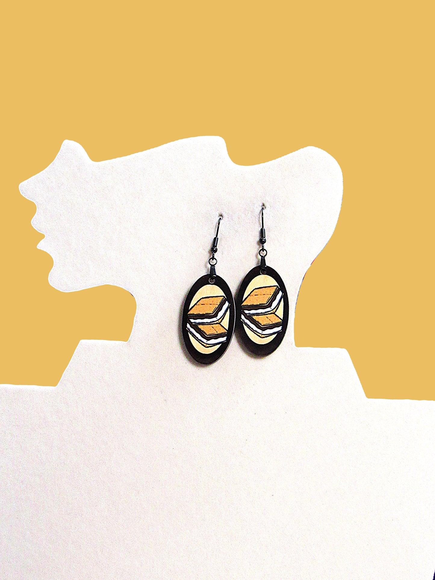 Oval Shaped Sublimated Earrings