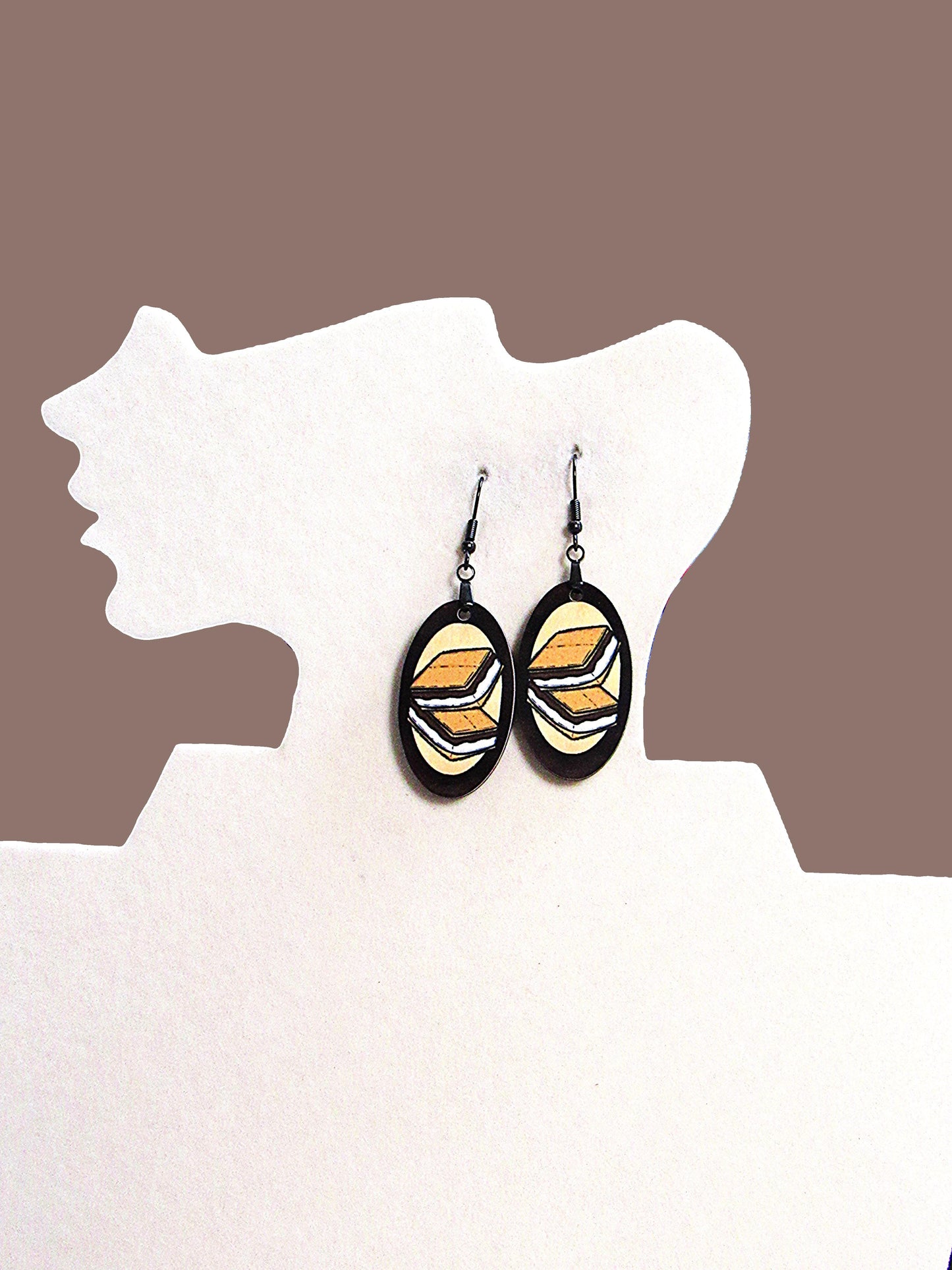 Oval Shaped Sublimated Earrings