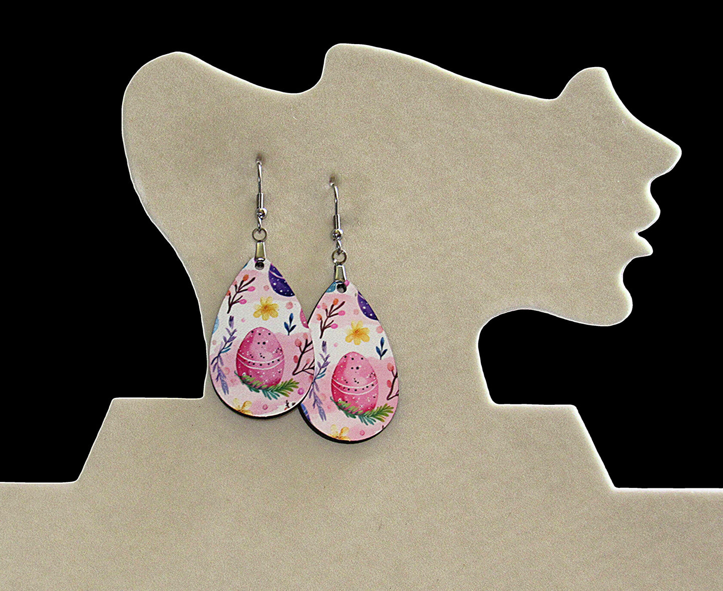 Easter Themed Teardrop Shaped Sublimated Earrings