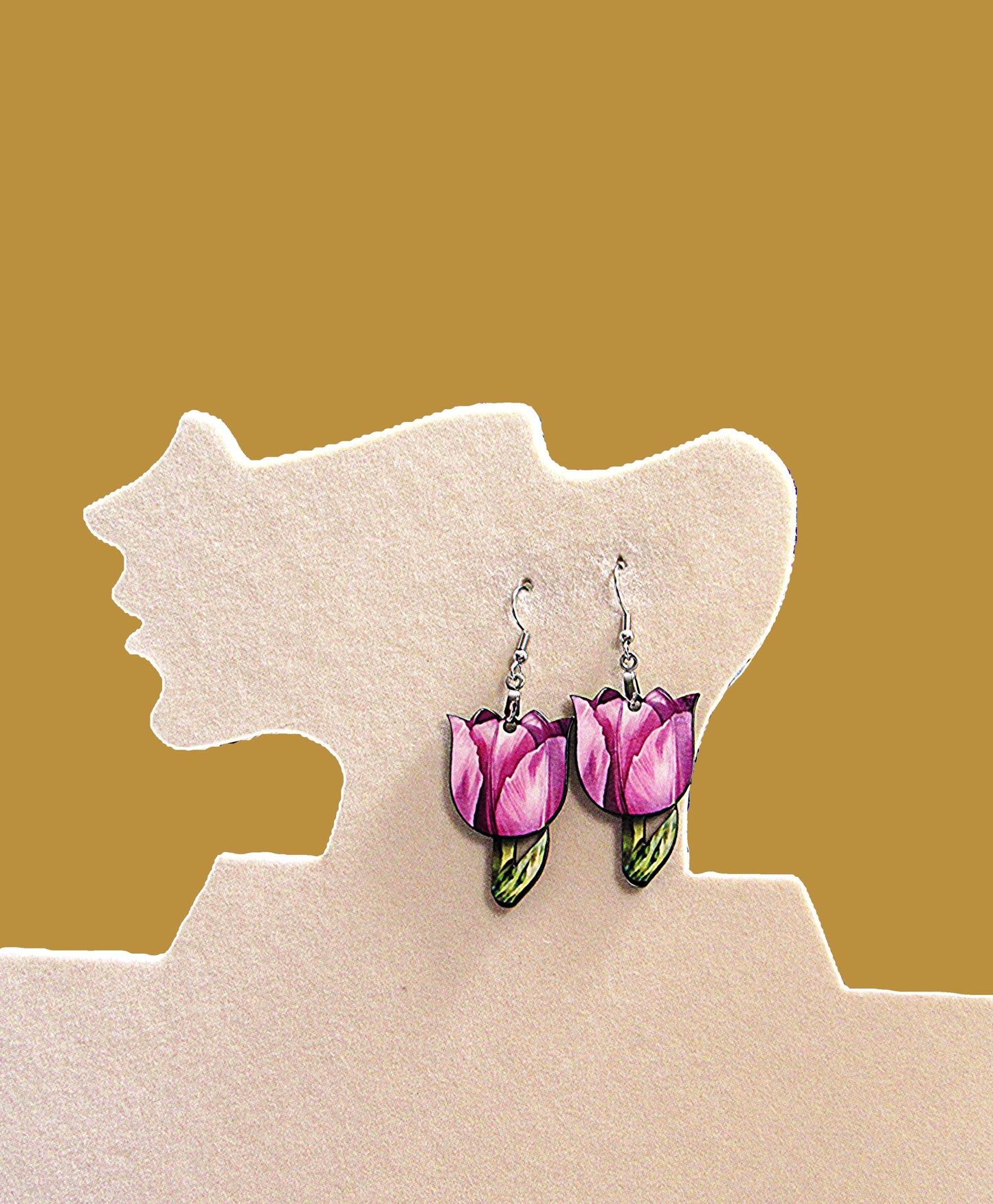 Tulip Shaped Sublimated Earrings