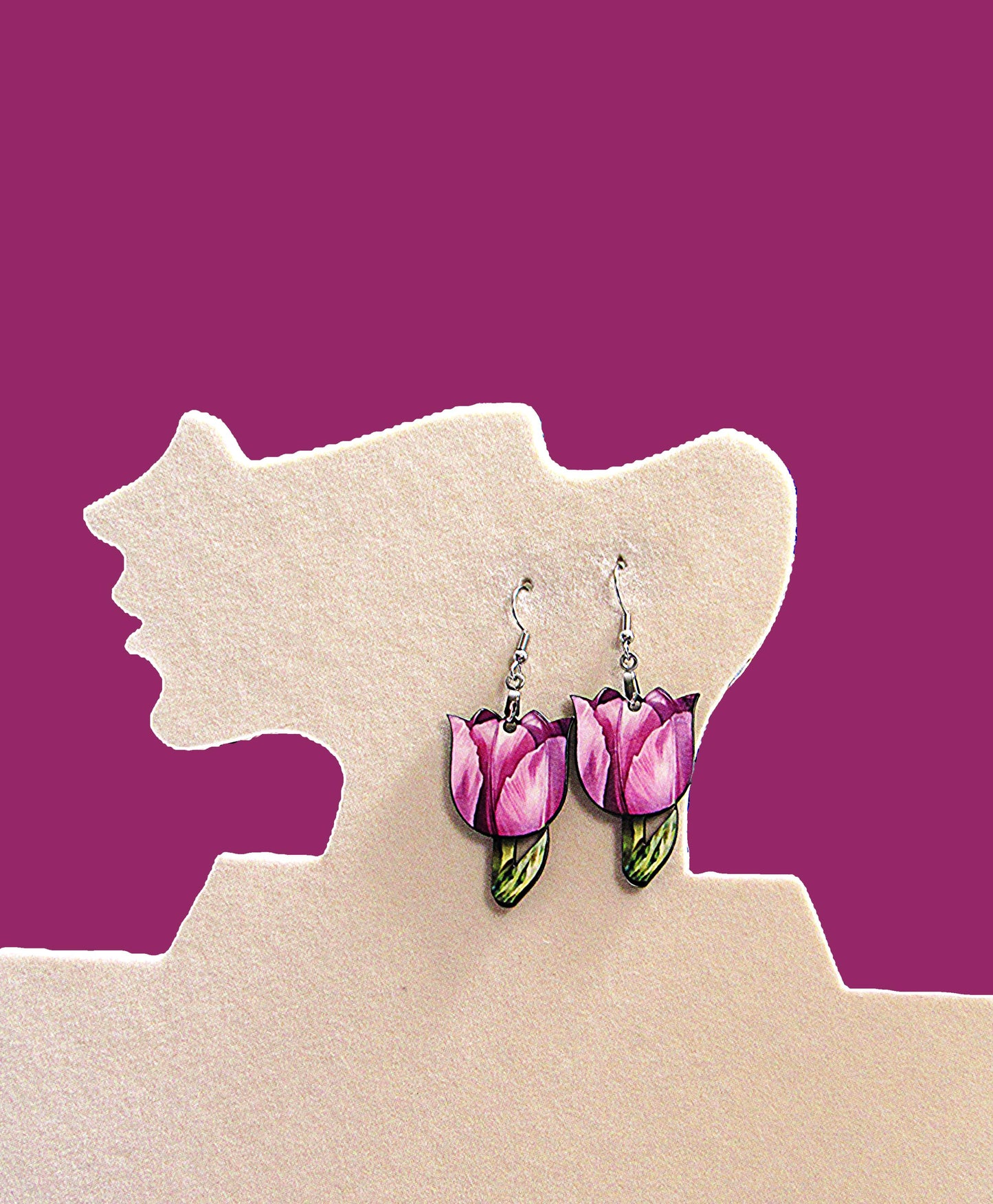 Tulip Shaped Sublimated Earrings