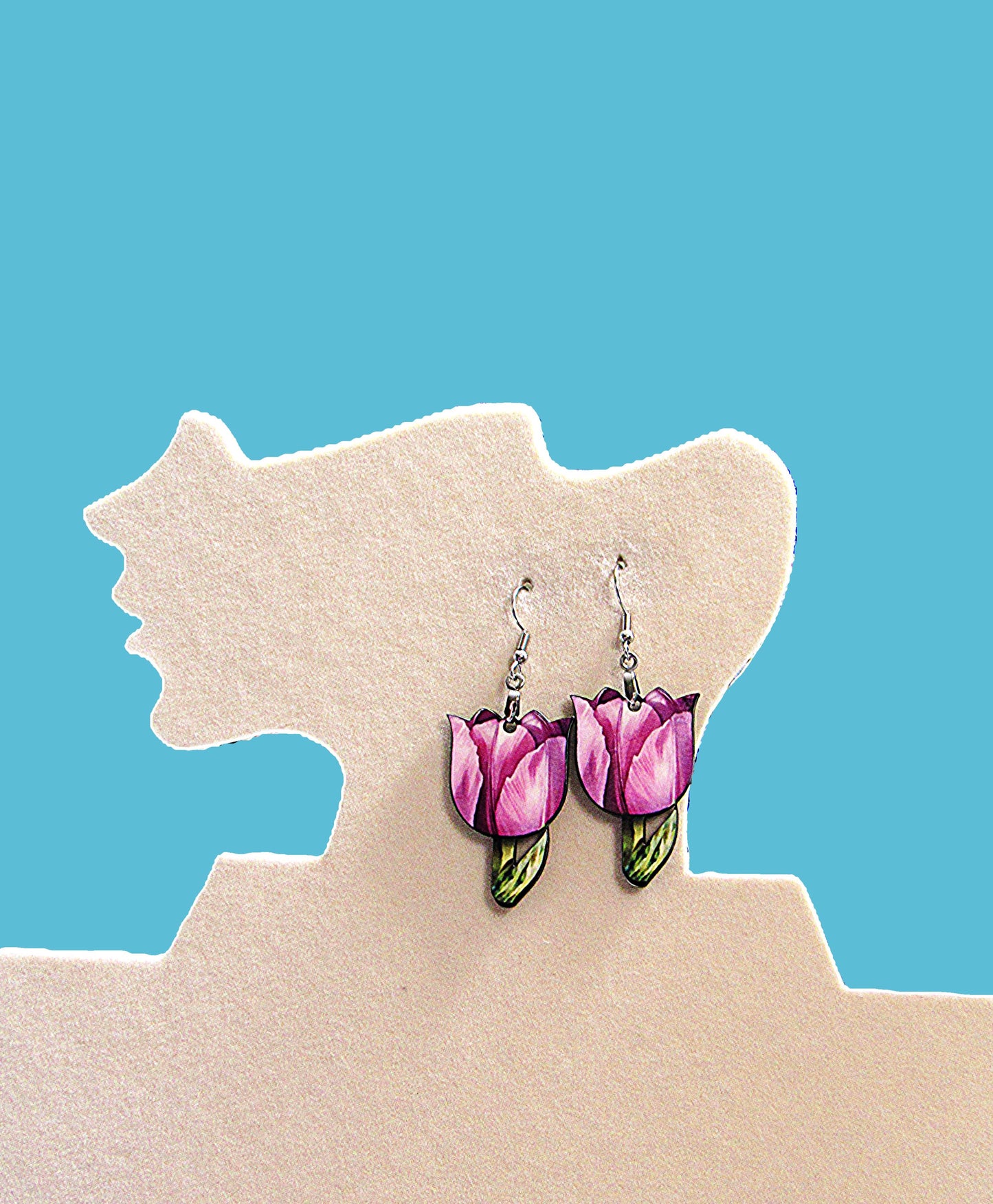 Tulip Shaped Sublimated Earrings