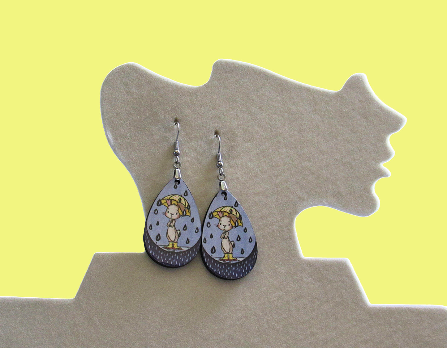 Easter Themed Teardrop Shaped Sublimated Earrings